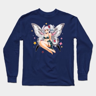 Moth Girl anime, cute giant monster kawaii anime tee Long Sleeve T-Shirt